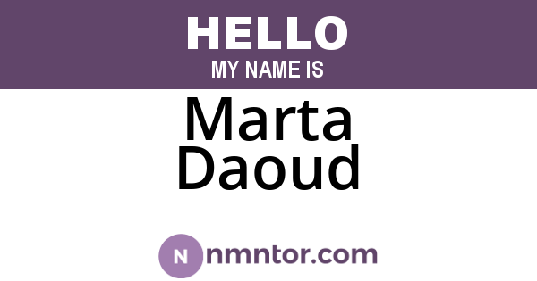 Marta Daoud
