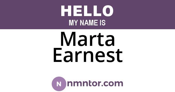 Marta Earnest