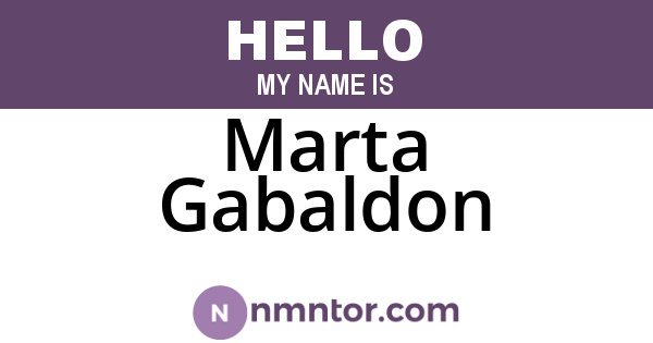 Marta Gabaldon