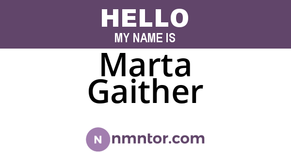 Marta Gaither