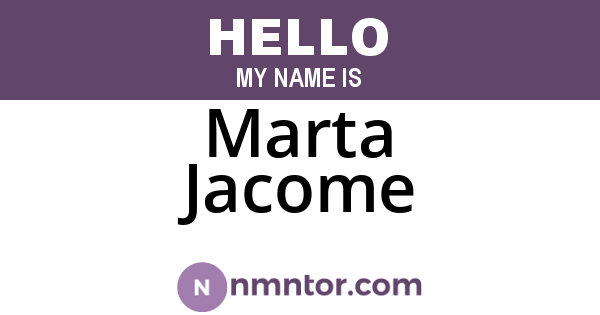 Marta Jacome