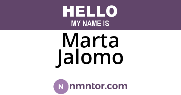 Marta Jalomo