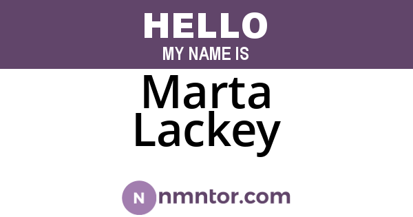 Marta Lackey