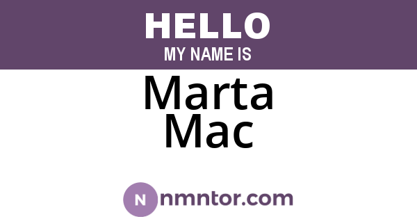 Marta Mac