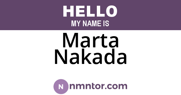 Marta Nakada