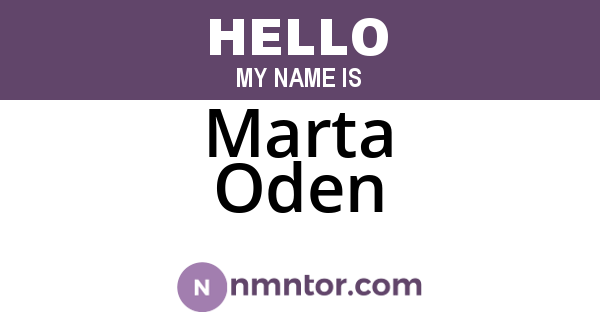 Marta Oden