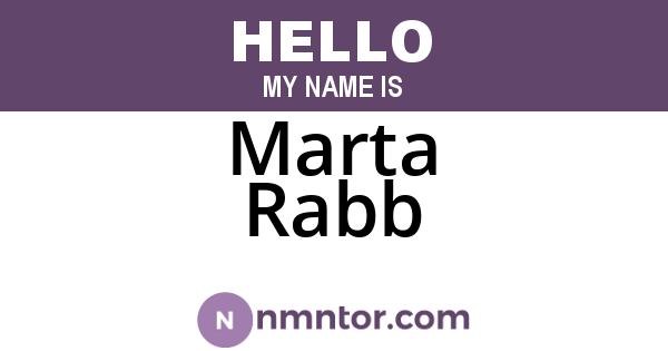Marta Rabb