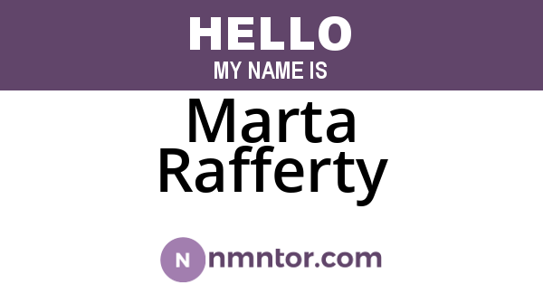 Marta Rafferty
