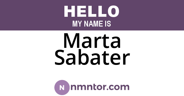 Marta Sabater