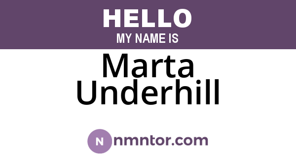 Marta Underhill