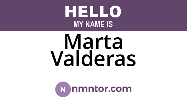 Marta Valderas