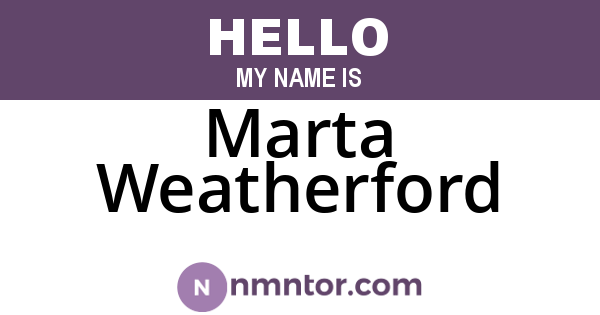 Marta Weatherford