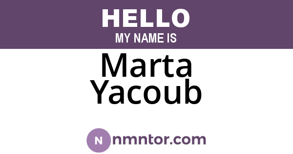 Marta Yacoub
