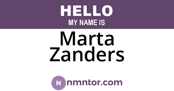 Marta Zanders