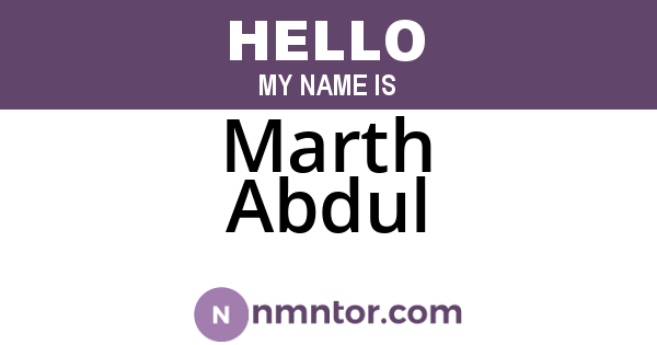 Marth Abdul