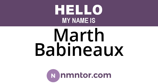 Marth Babineaux