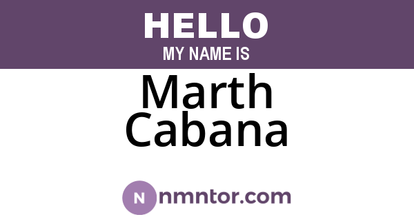 Marth Cabana