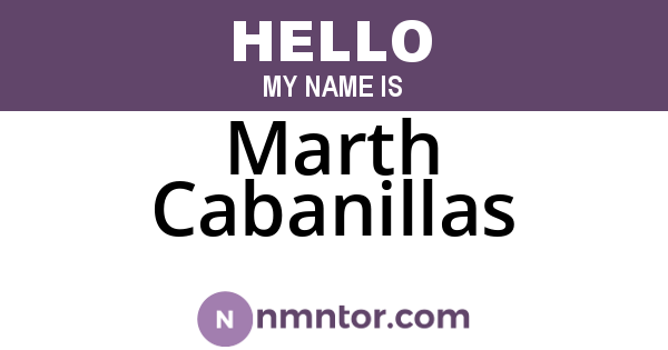 Marth Cabanillas
