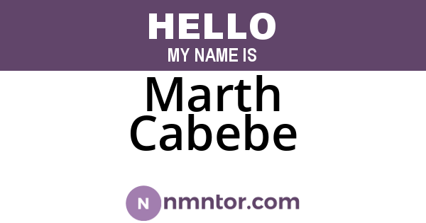 Marth Cabebe