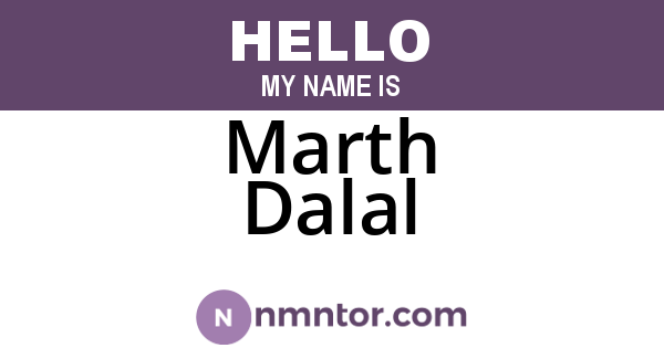 Marth Dalal