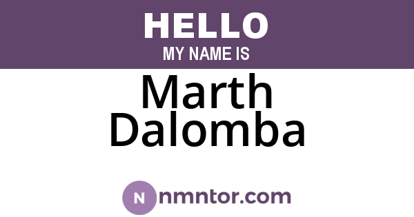 Marth Dalomba