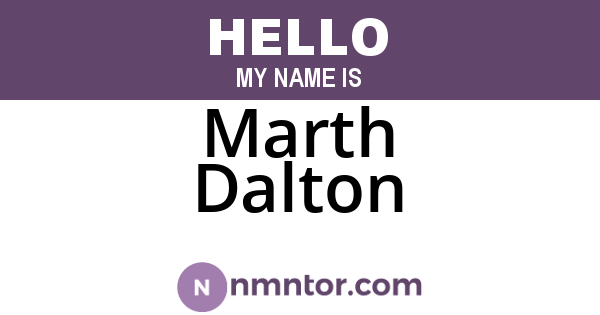 Marth Dalton