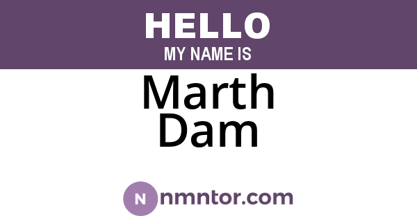 Marth Dam