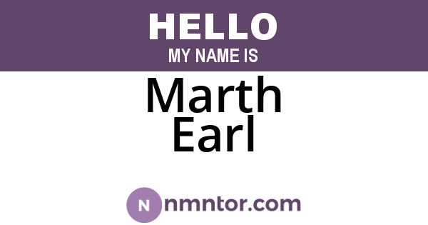 Marth Earl