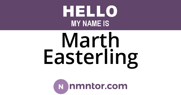 Marth Easterling