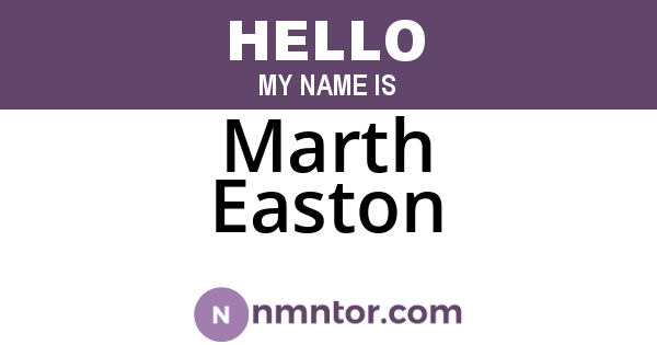 Marth Easton