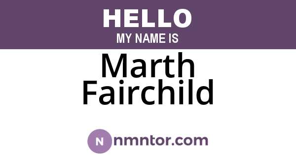 Marth Fairchild