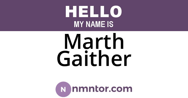 Marth Gaither