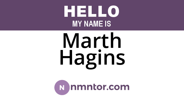 Marth Hagins
