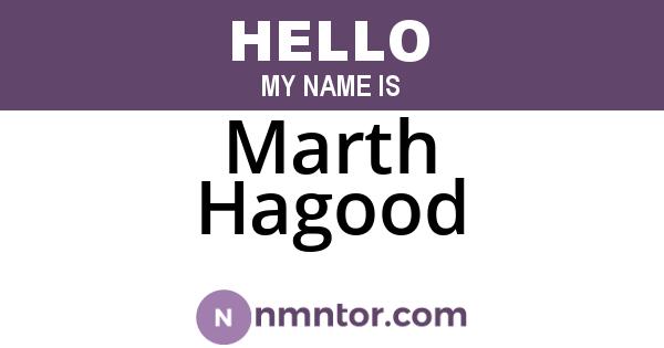 Marth Hagood