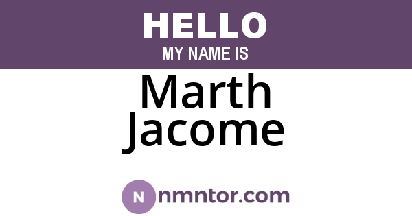 Marth Jacome