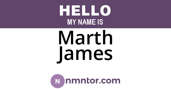 Marth James