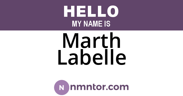 Marth Labelle
