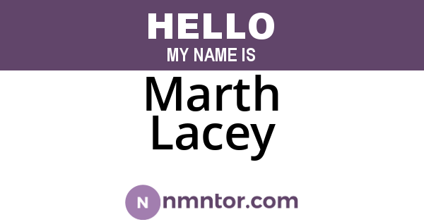 Marth Lacey
