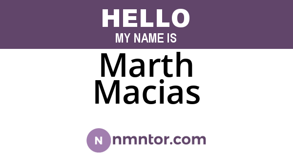 Marth Macias