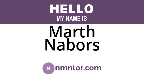 Marth Nabors