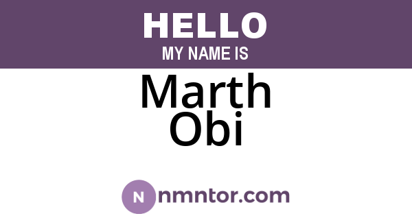 Marth Obi