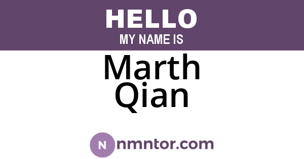 Marth Qian