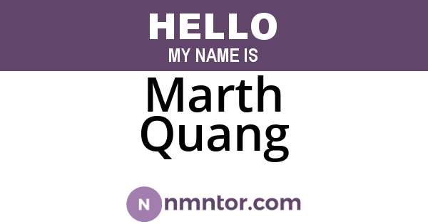 Marth Quang