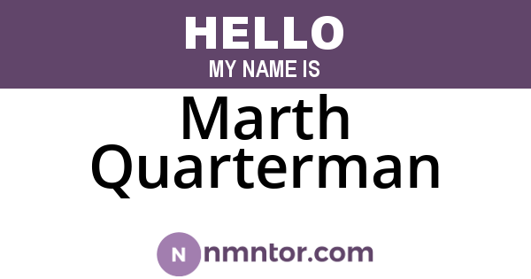Marth Quarterman