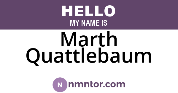 Marth Quattlebaum