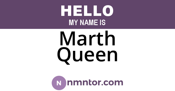 Marth Queen