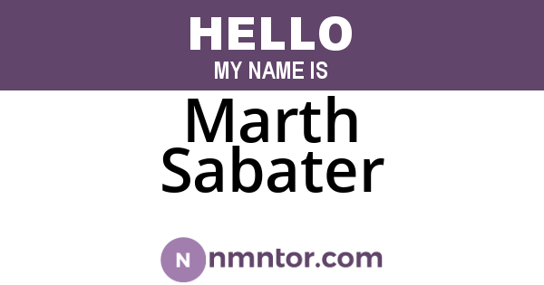 Marth Sabater