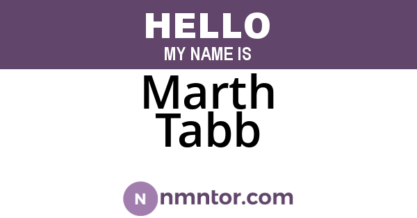 Marth Tabb