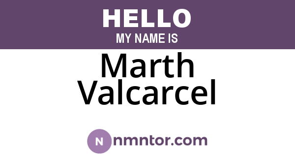 Marth Valcarcel