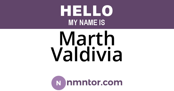 Marth Valdivia